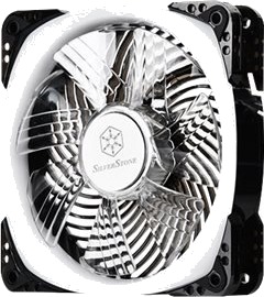 Silverstone Kabinettvifte 120mm Svart Gjennomsiktig Silverstone Kabinettvifte 120mm Svart Gjennomsiktig