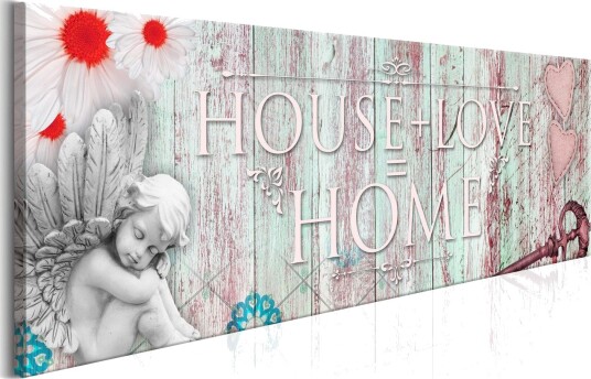 Tavle Home: House + Love 135X45 Artgeist sp. z o. o.
