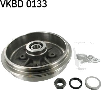 Bremsetrommel SKF VKBD 0133