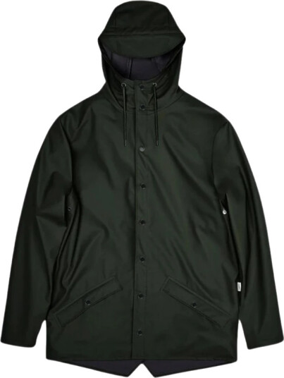 Rains Unisex Jacket Green M, Green Rains Unisex Jacket Green M, Green