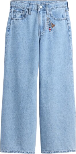 GAP Kids Low Rise Embroidered I Heart Ny Baggy Jeans Blue 164 GAP Kids Low Rise Embroidered I Heart Ny Baggy Jeans Blue 164