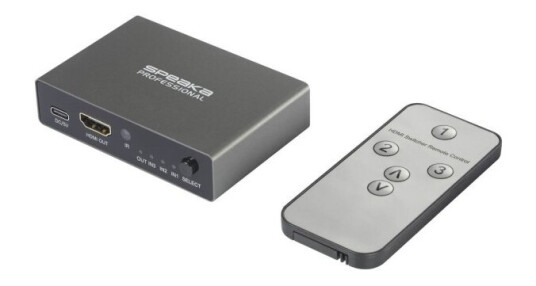 Speaka Professional Sp-Hds-210 3 Porte Hdmi-Switch Uhd 8K @ 60 Hz, Uhd 4K @ 120 Hz Speaka Professional Sp-Hds-210 3 Porte Hdmi-Switch Uhd 8K @ 60 Hz, Uhd 4K @ 120 Hz