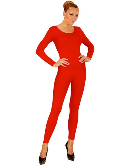 Rød Bodysuit med Lange Ermer Strl M/L