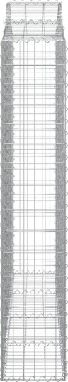vidaXL Gabionkurver buede 2 stk 200x30x160/180 cm galvanisert jern