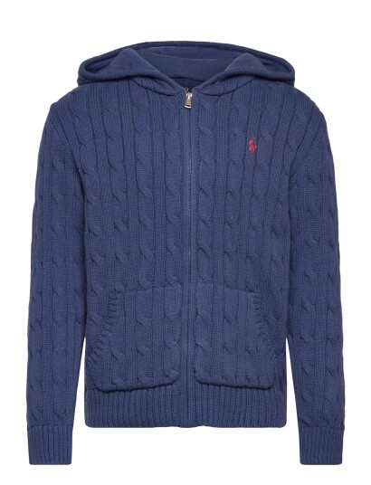 Ralph Lauren Kids 20/2 Cotton Ls Fz Hood Sv Fuz Navy 88 93 Ralph Lauren Kids 20/2 Cotton Ls Fz Hood Sv Fuz Navy 88 93