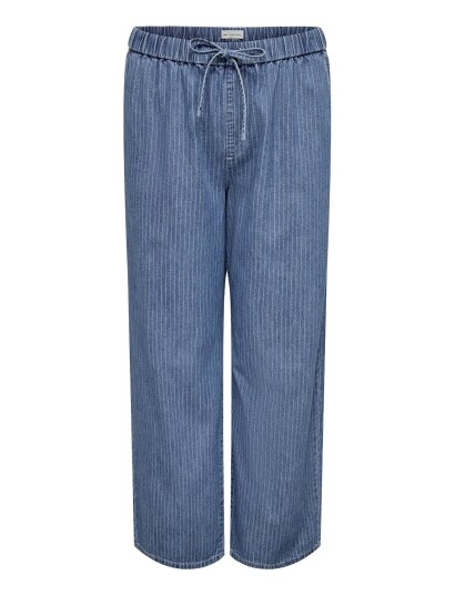 ONLY Carmakoma Caryasmin Hw Stripe Pants Dnm Blue 48 x 32