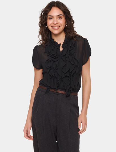Saint Tropez Liljasz Ss Shirt - Black - XS