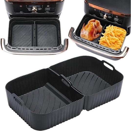 Silikonform for Airfryer til Ninja Foodi Flexdrawer AF500EU 10.4L Tilbehør varmluftfriter 1 × og 2 5.2L