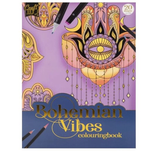 Craft Sensations - Colouring book A4 - Bohemian Vibes Craft Sensations - Colouring book A4 - Bohemian Vibes