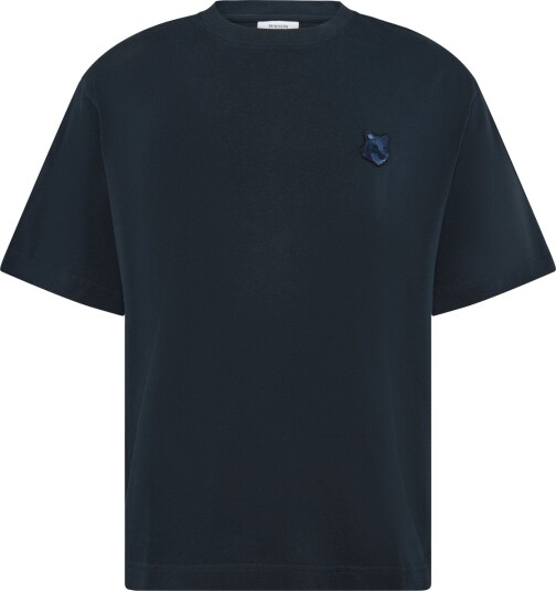 Maison Kitsune Bold Fox Head Patch Oversize Tee Shirt Navy XL