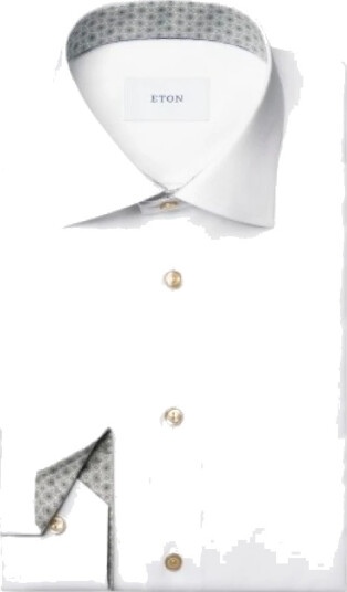 Eton Herre Skjorter Hvit L,