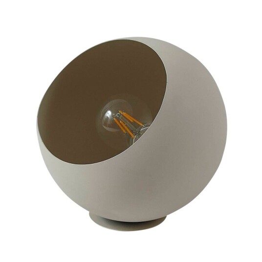 Lindby Solomia bordlampe beige jern Ø 20 cm