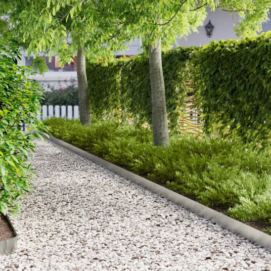 vidaXL Gjerdekant 10 pcs 103 x 15 cm metall Sølv