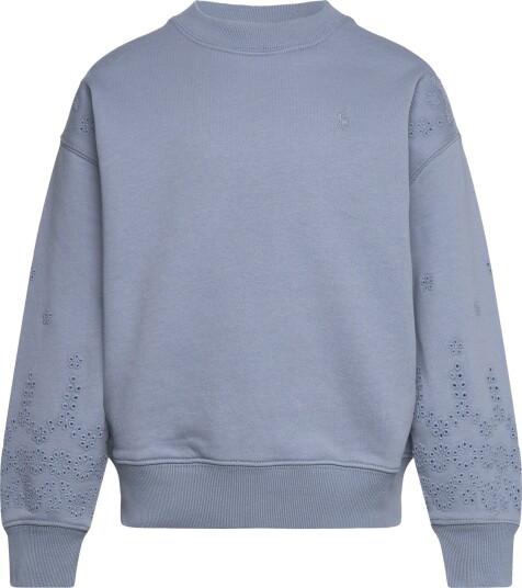 Ralph Lauren Kids Eyelet French Terry Sweatshirt Blue 154 158 Ralph Lauren Kids Eyelet French Terry Sweatshirt Blue 154 158