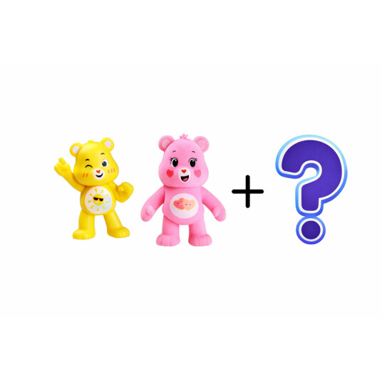 Care Bears Figur – Pocket Stars 3 stk 5 cm – Funshine Bear Love-A-Lot Bear + Surprise