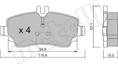 METELLI 22 0310 1 Bremseklosser
