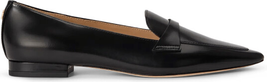 Lauren Ralph Lauren Audri Glazed Leather Loafer Black 36