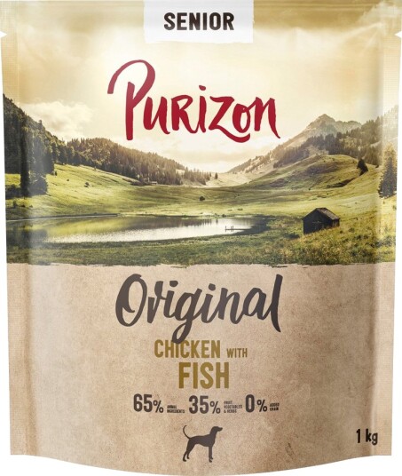 Purizon Tørrfôr Senior Med Kornfri Ny Kylling Fisk 1 kg Purizon Tørrfôr Senior Med Kornfri Ny Kylling Fisk 1 kg