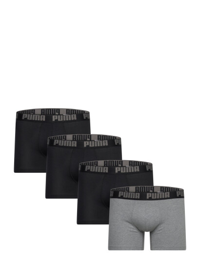 PUMA Puma Men Everyday Boxer 4P Ecom   Black   M
