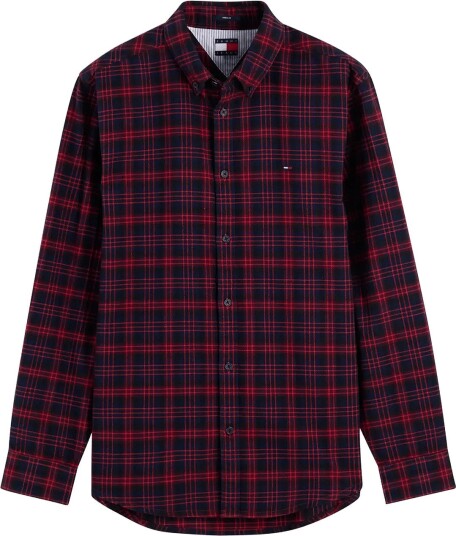Tommy Jeans Tjm Reg Flannel Check Shirt Ext FIERCE RED CHECK XS