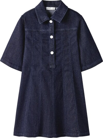 Name It Nkfember 2/4 Dnm Glitter Dress 1208 Lu DARK BLUE DENIM 134