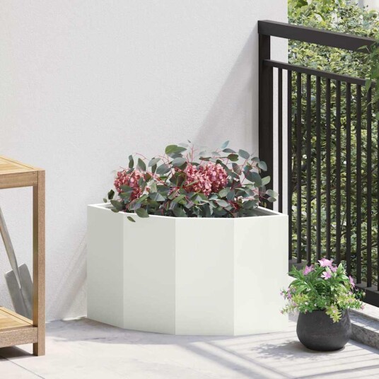vidaXL Hjørne Plante Hvit 45 x 45 x 35 cm Stål vidaXL Hjørne Plante Hvit 45 x 45 x 35 cm Stål