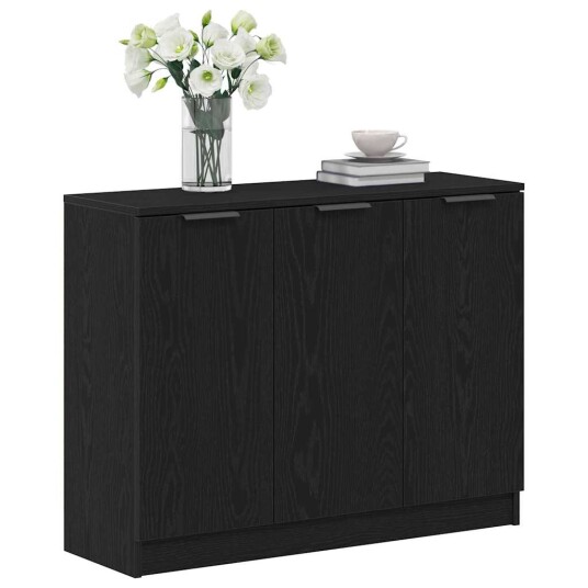 Serviesskap Svart 90.5 x 30 x 70 cm Konstruert tre