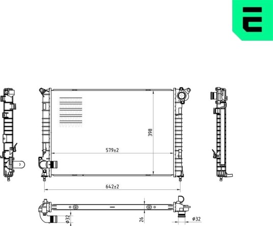 ERA 673154 Radiator motorkjøling