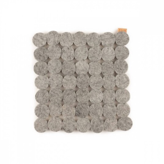 Tova Gryteunderlag i ull 17x17 cm (Grå)
