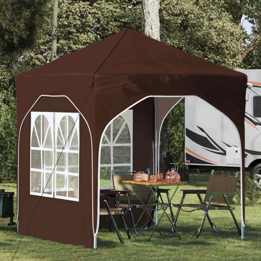 vidaXL Pop up Festtelt 192 x 192 x 245 cm Brun