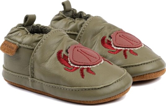 Mikk line Leather Slipper 3D Khaki green 12/18M