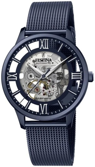 Festina Herreklokke F20574 1 Skjelettkuttet/Stål Ø42 mm