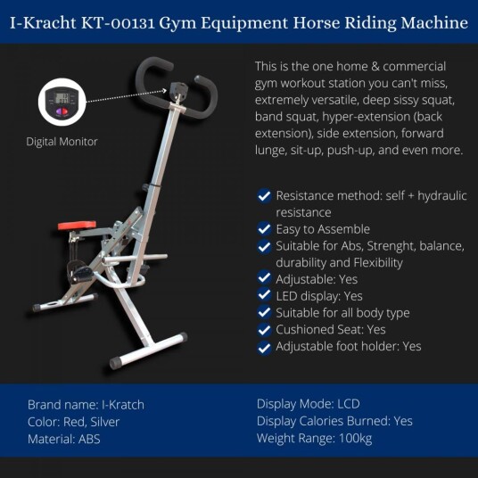 I Kracht KT 00131: Total Fitness Crunch med Digital Monitor Black I Kracht KT 00131: Total Fitness Crunch med Digital Monitor Black