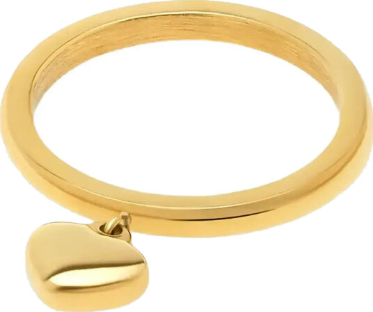 TIMI OF SWEDEN Iselin Heart Ring Stainless Steel Guld 55