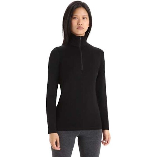 Icebreaker 200 Oasis LS Half Zip Dame Black L Icebreaker 200 Oasis LS Half Zip Dame Black L