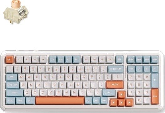 MCHOSE K99 V3 Wireless Mechanical Horizon Orange Gamingtastatur Engelsk (USA) Hvit HW-K99V3-1