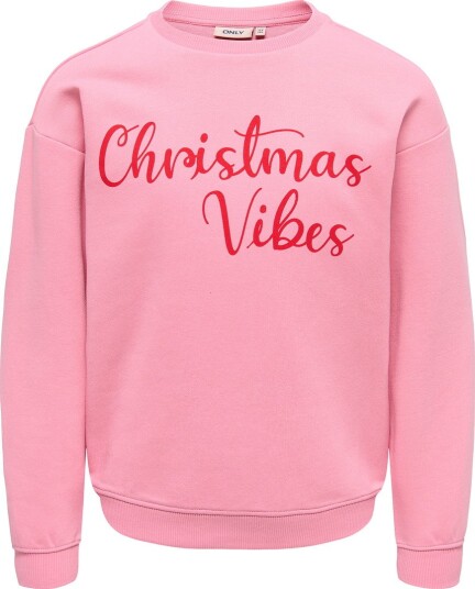 Kids Only Genser - KogXmas - Sea Rosa/Jul Vibes - Kids Only - 5-6 år (110-116) - Collegegenser Rød
