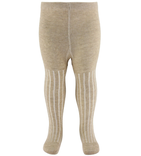 Minymo Strømpebukser Rib Sølv Mink 68/74 Strømpebukser Beige 68 75