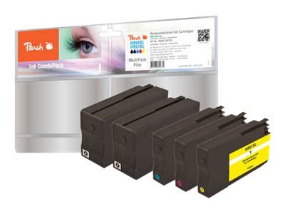 Peach Spar Pack Plus - 5-Pack - Xl Capacity - Svart Gul Cyan Magenta - Kompatibel - Blekkpatron Alternativ For: Hp 950Xl Hp 951Xl - For Hp Officejet Pro 251Dw 276Dw 8100 8600 8610 8620 8630
