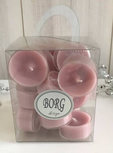 Telys Gammelrosa i plastkopp,18 stk