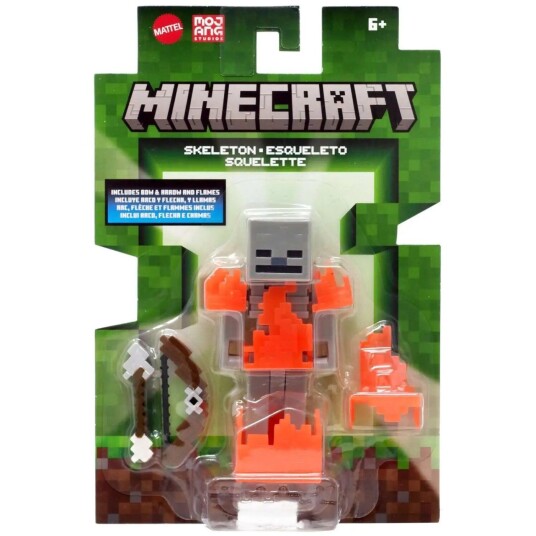 Minecraft Biome Builds Skjelett Figur 8cm med Papercraft Tilbehør Minecraft Biome Builds Skjelett Figur 8cm med Papercraft Tilbehør