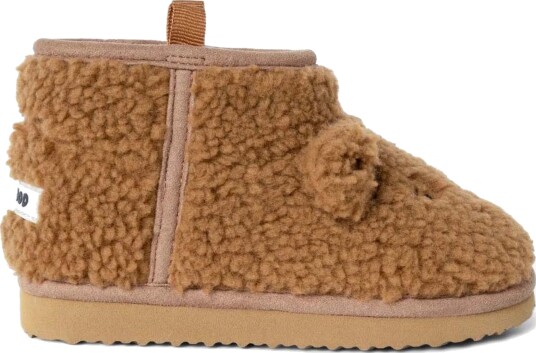 Liewood Alban Bear Pile Boot Slipper Brown 24