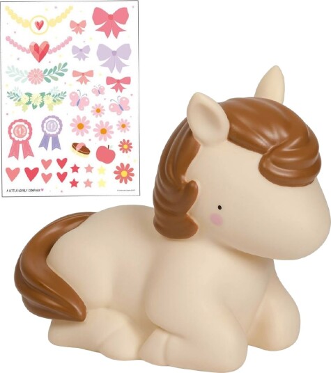 A Little Lovely Company Lampe   20 cm   Horse   A Little Lovely Company   OneSize   Nattlampe   Gul