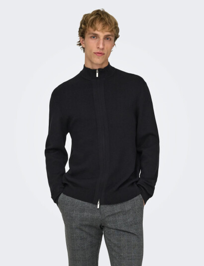 ONLY & SONS Onscooper Reg Ls 12 Cardigan Knit Frml - Black - XL