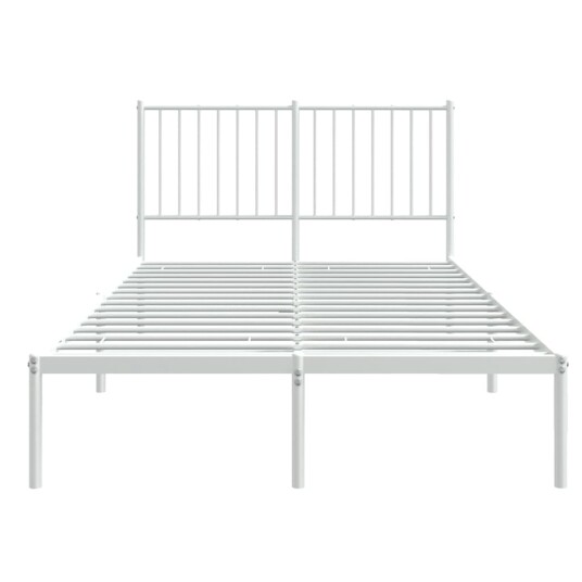 vidaXL Sengeramme i metall med hodegavl hvit 120x200 cm vidaXL Sengeramme i metall med hodegavl hvit 120x200 cm