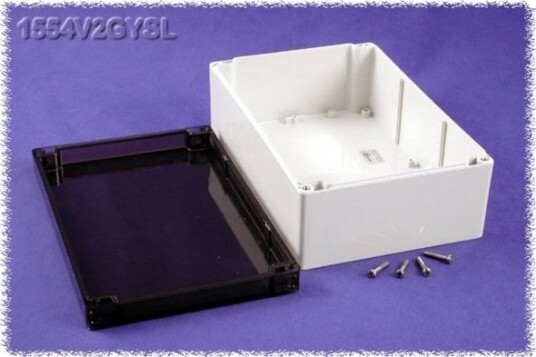 Hammond Electronics 1554V2gysl Universalskap 240 X 160 X 90 Polykarbonat Grå 1 Stk