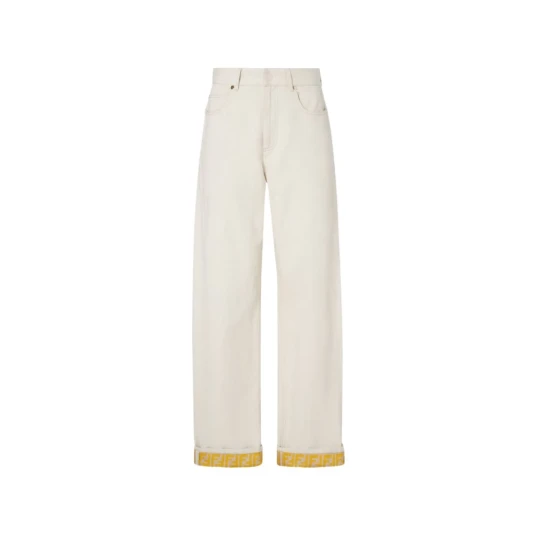 Fendi Dame Jeans Beige S 