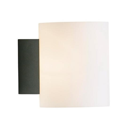 Herstal - Evoke Vegglampe IP44 Small Anthracite/Opal - Lampemesteren