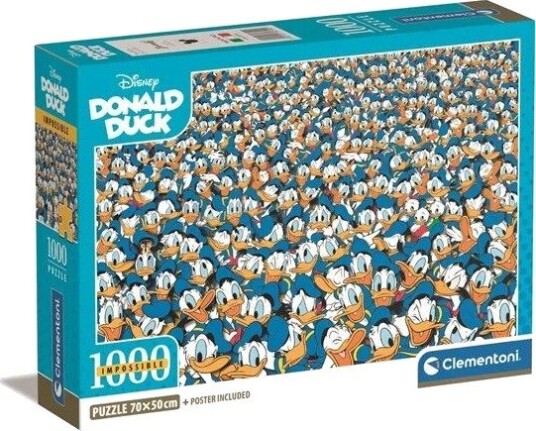 Clementoni Puzzle HQC Impossibe Donald Duck 1000 pieces 2D Puslespill