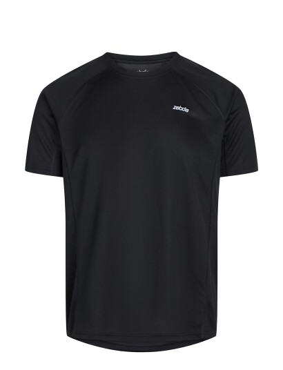 ZEBDIA Men Sports T-Shirt/Chest Print - Black - S